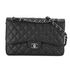 Chanel Classic Double Flap Jumbo, &pound;5,500, Handbags, Black, Caviar Leather, Front view